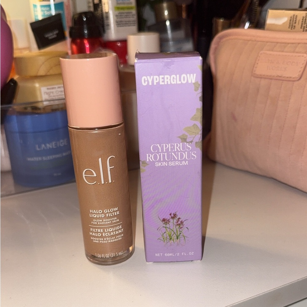 e.l.f Halo Glow Liquid Filter & CyperGlow Skin Serum Bundle